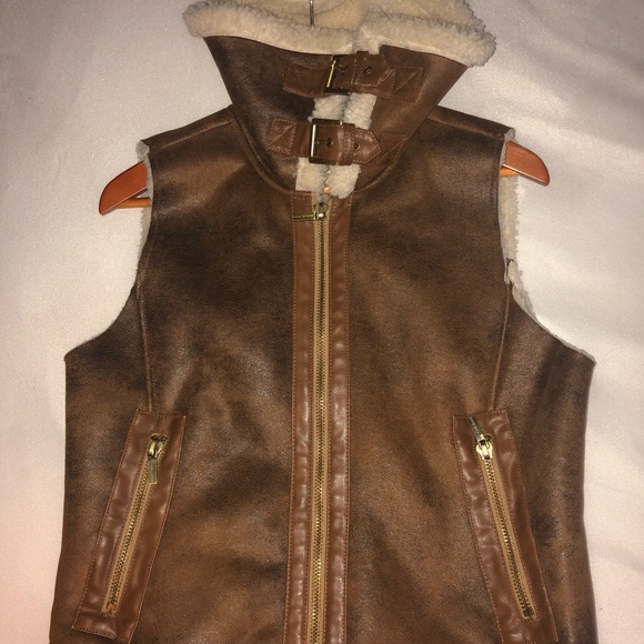 michael kors vest womens brown